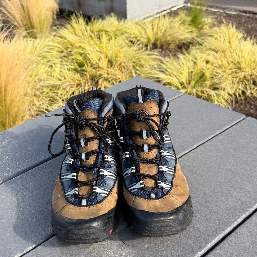 ECCO Gore-Tex Hiking Boots Mens Size 10.5 Receptor Brown Blue Gorpcore Outdoors